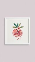 Framed Pomegranate Watercolor Print