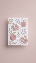 Greeting Card With Hand-Illustrated Pomegranate