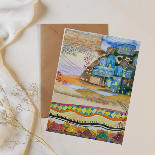 Jerusalem Market Greeting Card