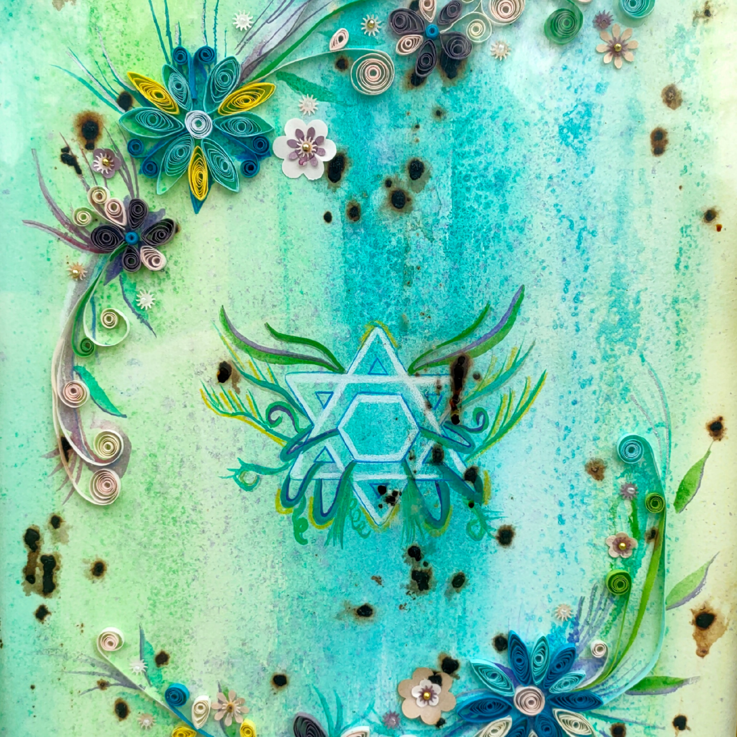 Paper Quilling and Watercolour Original Art Work