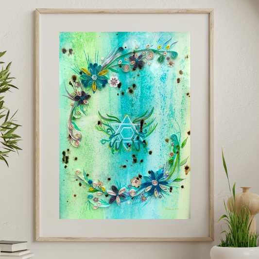 Paper Quilling and Watercolour Original Art Work