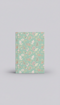 Mint Journal With Hand-Drawn Motif