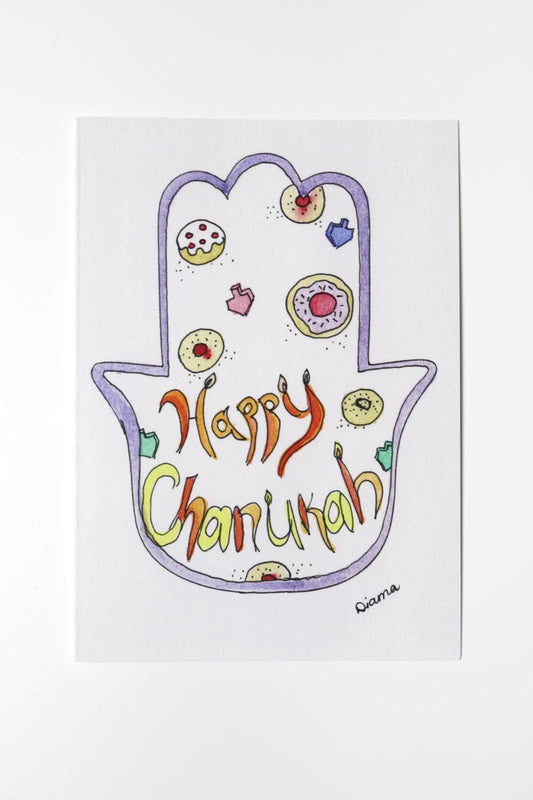 Happy Chanukah Card Illustration